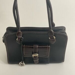 Brighton Black and Brown Shoulder Bag